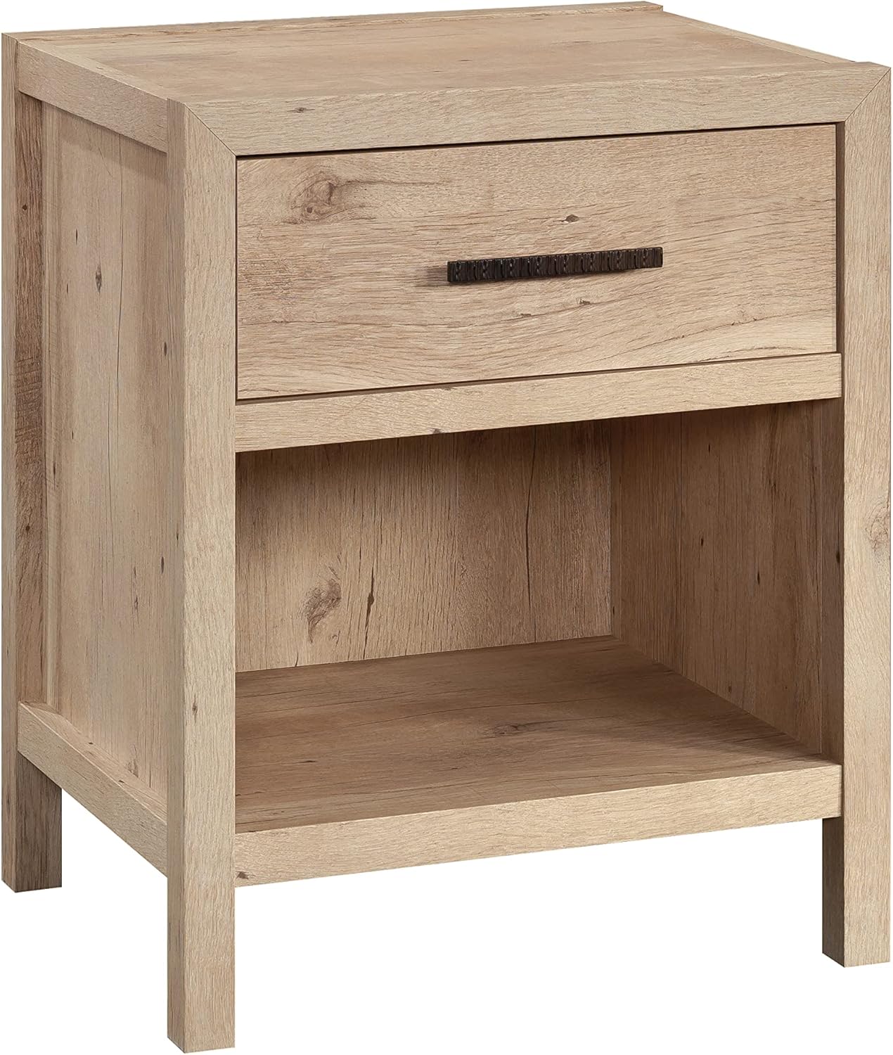 Sauder Pacific View Bedroom Night Stand, Spacious Storage, 1 Drawer Nightstand, Prime Oak Finish