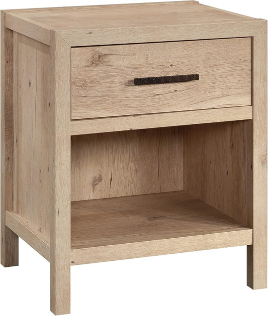 Sauder Pacific View Bedroom Night Stand, Spacious Storage, 1 Drawer Nightstand, Prime Oak Finish