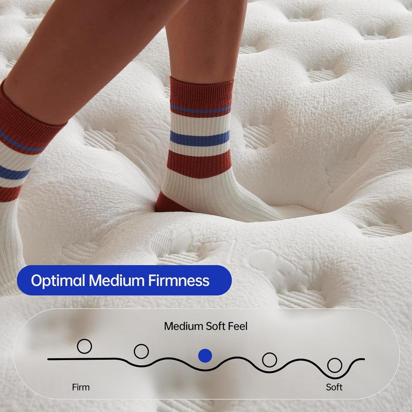 Queen Mattress,12 Inch Size Mattresses in a Box,Memory Foam Hybrid Mattress, Individual Pocket Spring for Motion Isolation &Zoned Support & Pressure Relief,Medium Firm (Queen, 12, Inches)