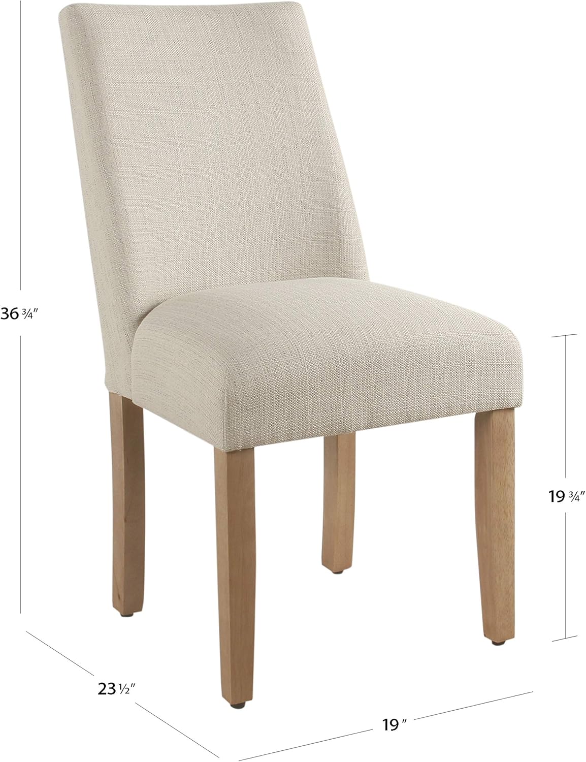 HomePop Marin Curved Back Dining Chair, Single Pack, Linen
