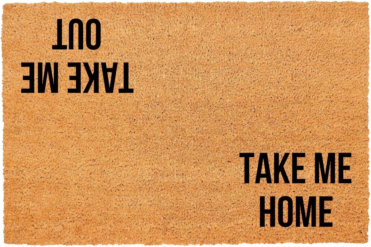 Funny Coir Doormat Take Me Home Take Me Out Front Door Mat Entryway Outdoor Mat with Heavy Duty Front Porch Decor Patio Welcome Mats Entry Natural Coconut Brown Novelty Gift Mat 23.7 x 15.7 inch