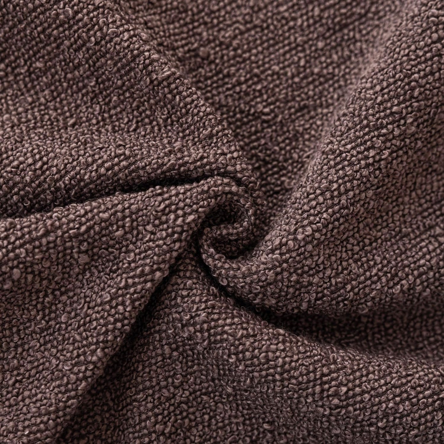 Foindtower Set of 2, Decorative Textured Boucle Throw Pillow Covers Accent Solid Pillow Cases Soft Cozy Couch Cushion Case for Chair Sofa Bedroom Living Room Home Decor 24x24 Inch Dark Purple