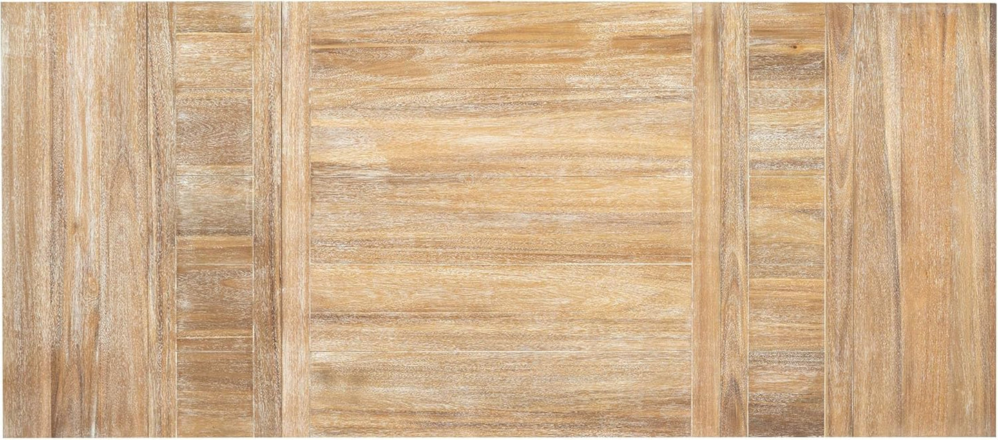 Ball & Cast Farmhouse 6 Piece Extendable Dining Table with Footrest,Living Room Furniture w/ 4 Upholstered Dining Chairs & Dining Bench,2 11" Removable Leaf,for Dining Room & Kitchen,Natural+Beige