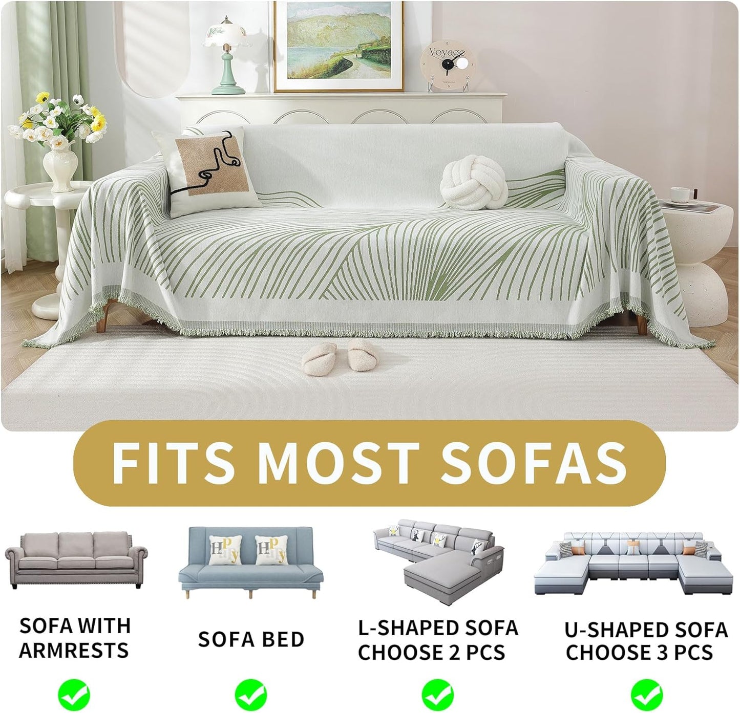 Non Slip Sofa Covers Couch Covers for 3 Cushion Couch Sofa Pet Friendly Washable Couch Covers for Sofa, Soft Thick Sectional Couch Covers L Shape Furniture Protector for Kids, Dogs 71" X118"