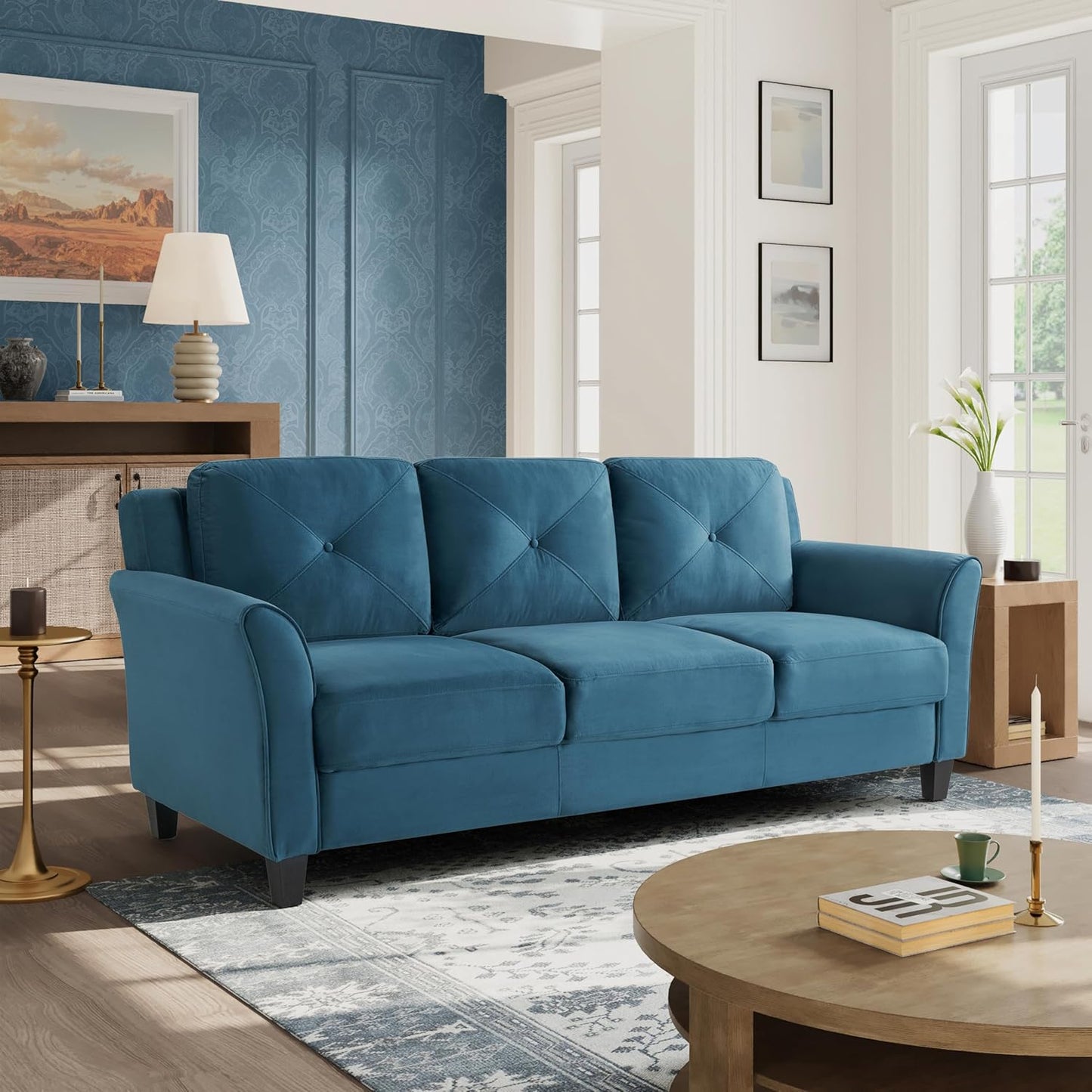 Lifestyle Solutions Harrington Sofa, Blue