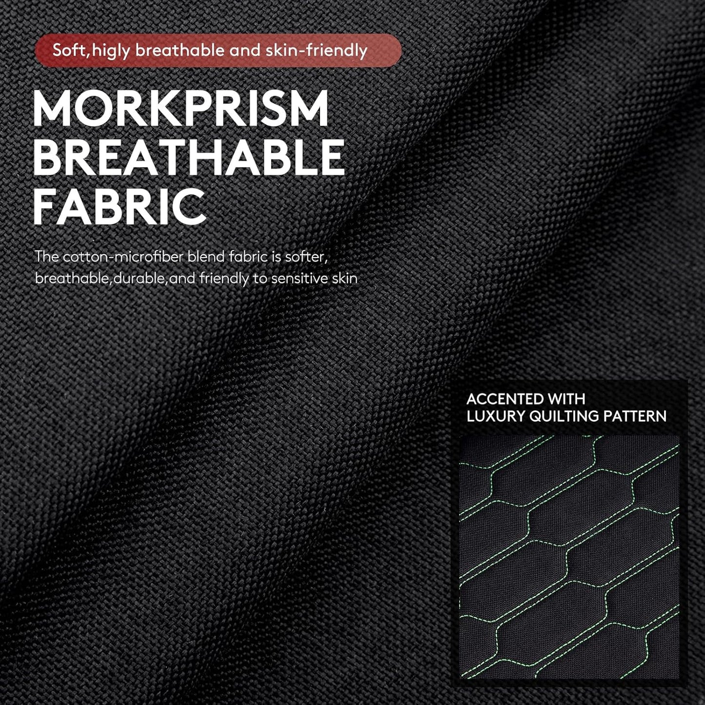 Gaming Chair Breathable Fabric,Computer Office Chair with Footrest,Massage Lumbar Support and Gel Pad,Ergonomic Reclining Adjustable Gamer Chair with Headrest and Spring Cushion Black Green