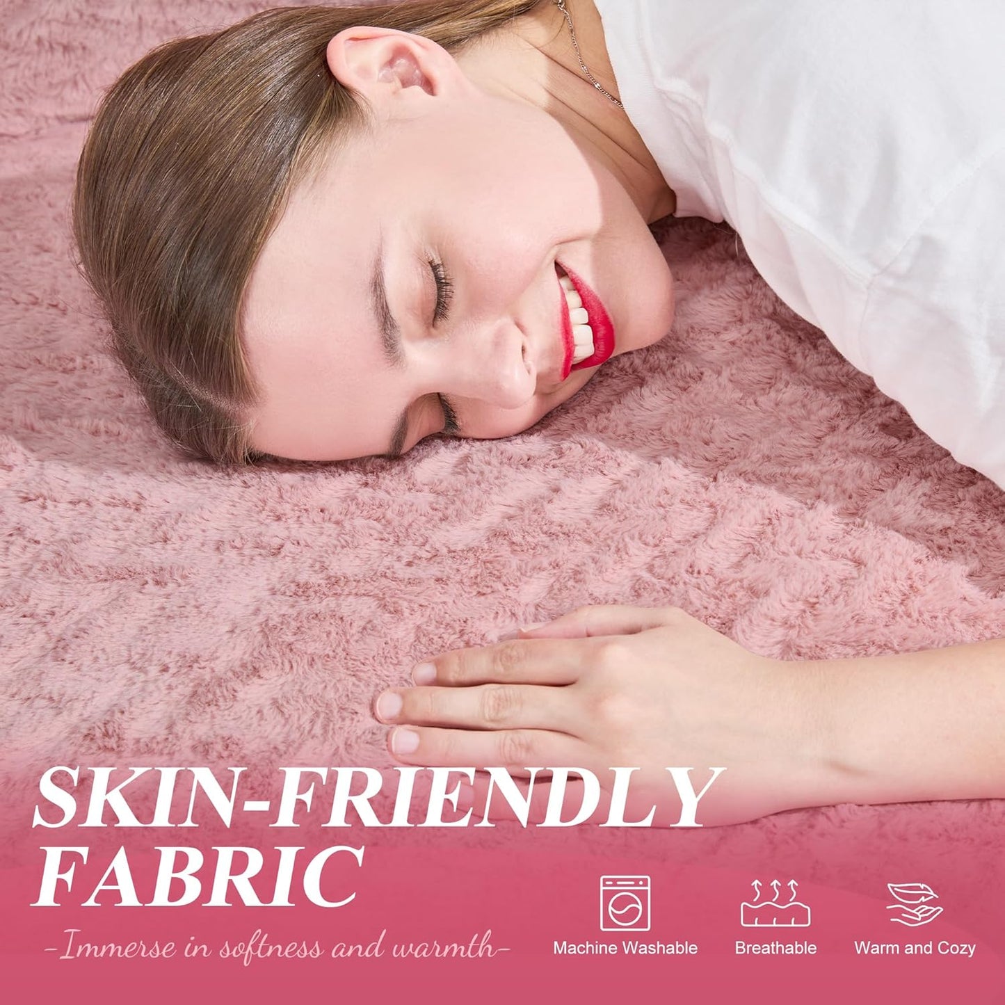 Hobestluk Bean Bag Chair Big Bean Bag Lounger for Adults Bean Bag Couch with Memory Foam Filled for Living Room, Bedroom or Balcony (Chevron Plush Pink)