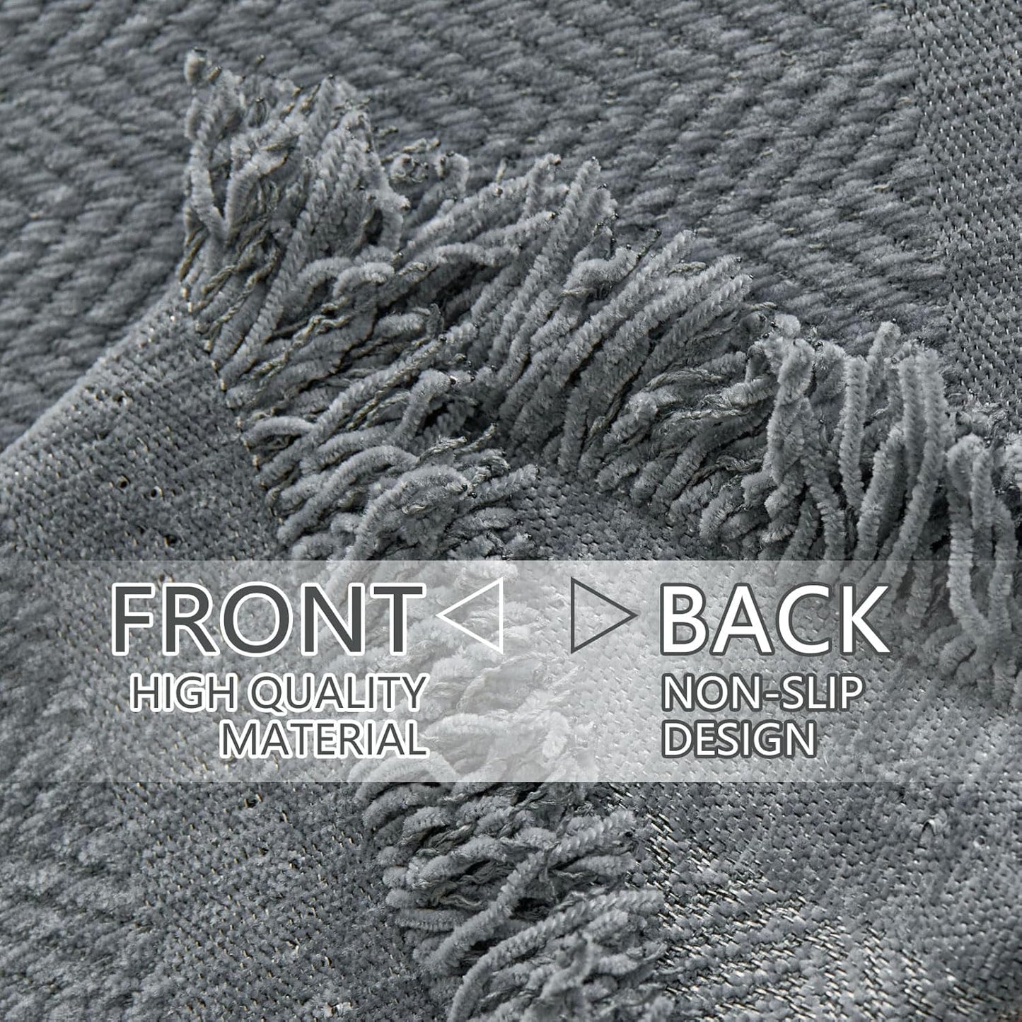 hyha Couch Cover for Dogs, Boho Sofa Covers for 3 Cushion Couch Washable, Chenille Sofa Slipcover for Pets, Soft Loveseat Sectional Couch Throw Blankets with Tassels (Grey, 88.5x118 Inch)