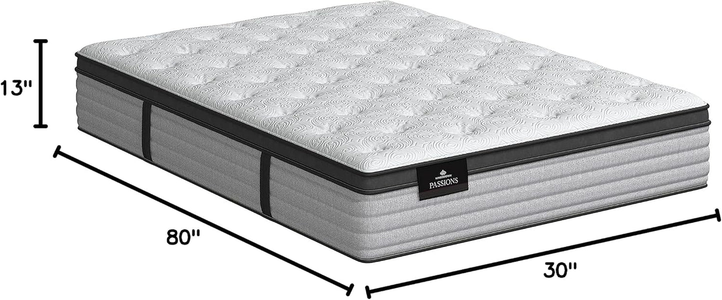 Kingsdown Passions Imagination Pillow Top Mattress, Queen, Extra Plush, Fabric, Multi-color