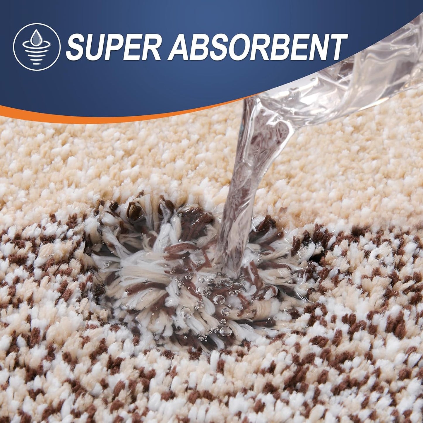 OLANLY Bathroom Runner Rugs 40x24, Extra Soft Absorbent Microfiber Bath Rugs, Rubber Backing, Quick Dry, Machine Washable Bath Mats for Bathroom Floor, Tub and Shower, Home Decor Accessories, Brown