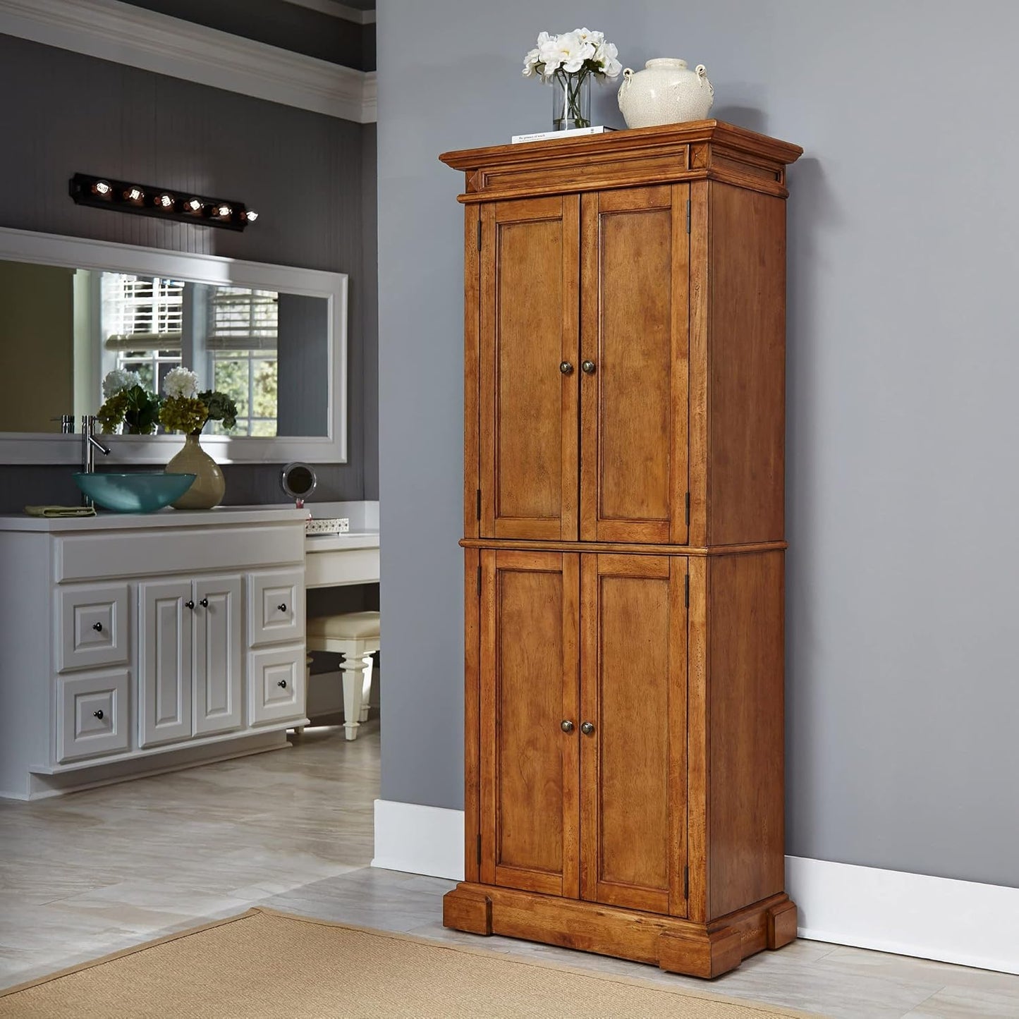 Homestyles Americana Distressed Oak Pantry, 72"H