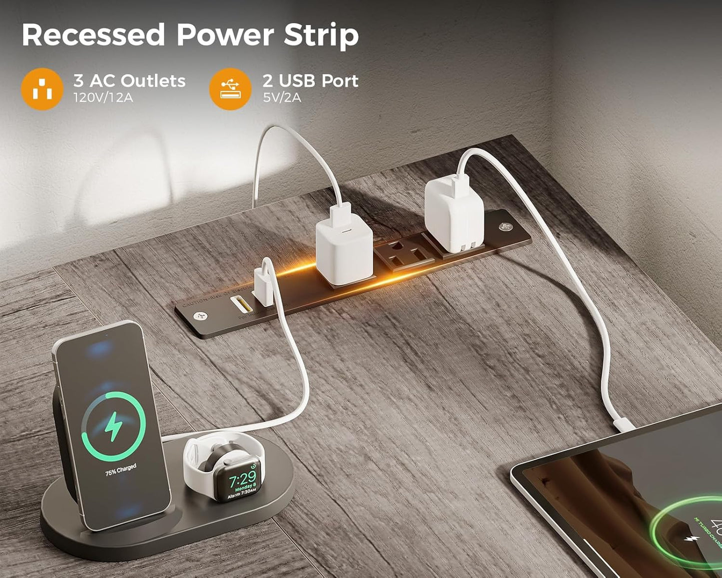 AODK L Shaped Desk with 4 Tier Drawers, 61" Reversible Gaming Desk with Power Outlets, L Shaped Computer Desk with USB Charging Port and Host Stand, Home Office Corner Desk, Easy to Assemble, Grey Oak