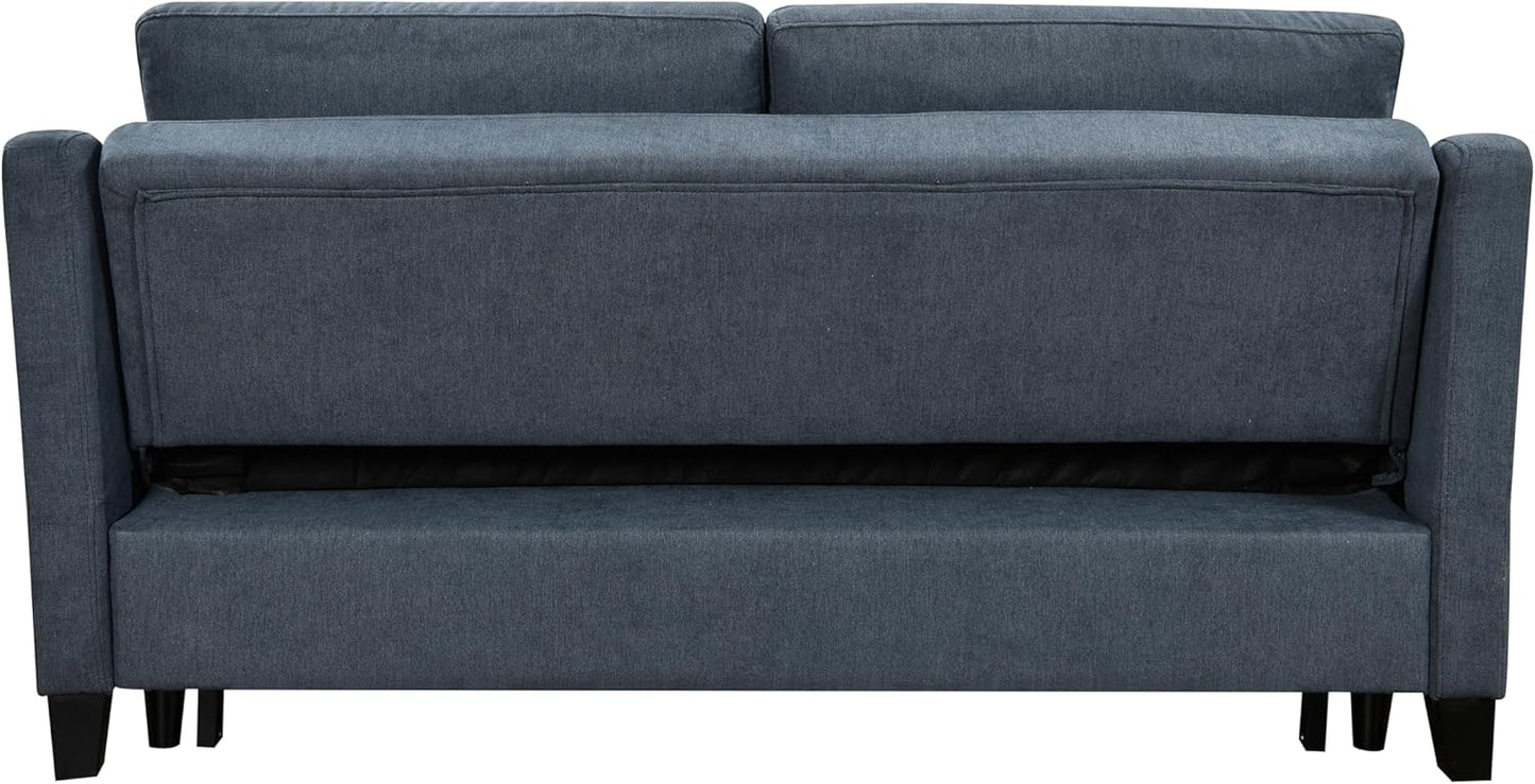 ERYE Modern 3-in-1 Sofa Loveseat Convertible Sleeper Sofabed, Queen Size Upholstered Love Seat Sofa Soft Cushion Daybed with Pull Out Sleeper Couch Bed for Living Room Home Apartment RV