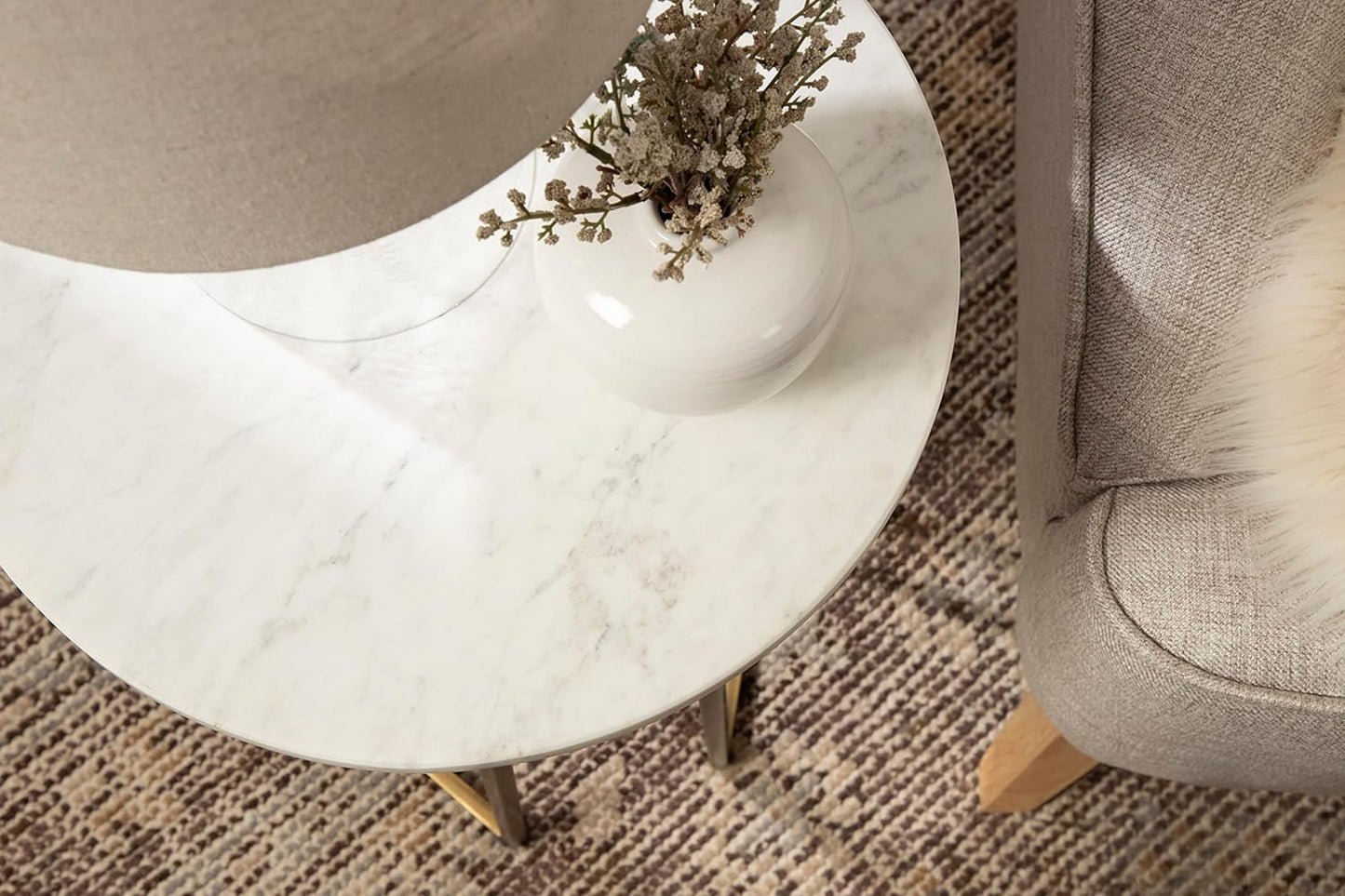 Kate and Laurel Solvay Round Metal and Wood Side Table, 16 x 16 x 24, Walnut and Antique Brass, Mid-Century Modern Bedroom Nightstand Table with Solid Mango Wood Tabletop and Iron Base