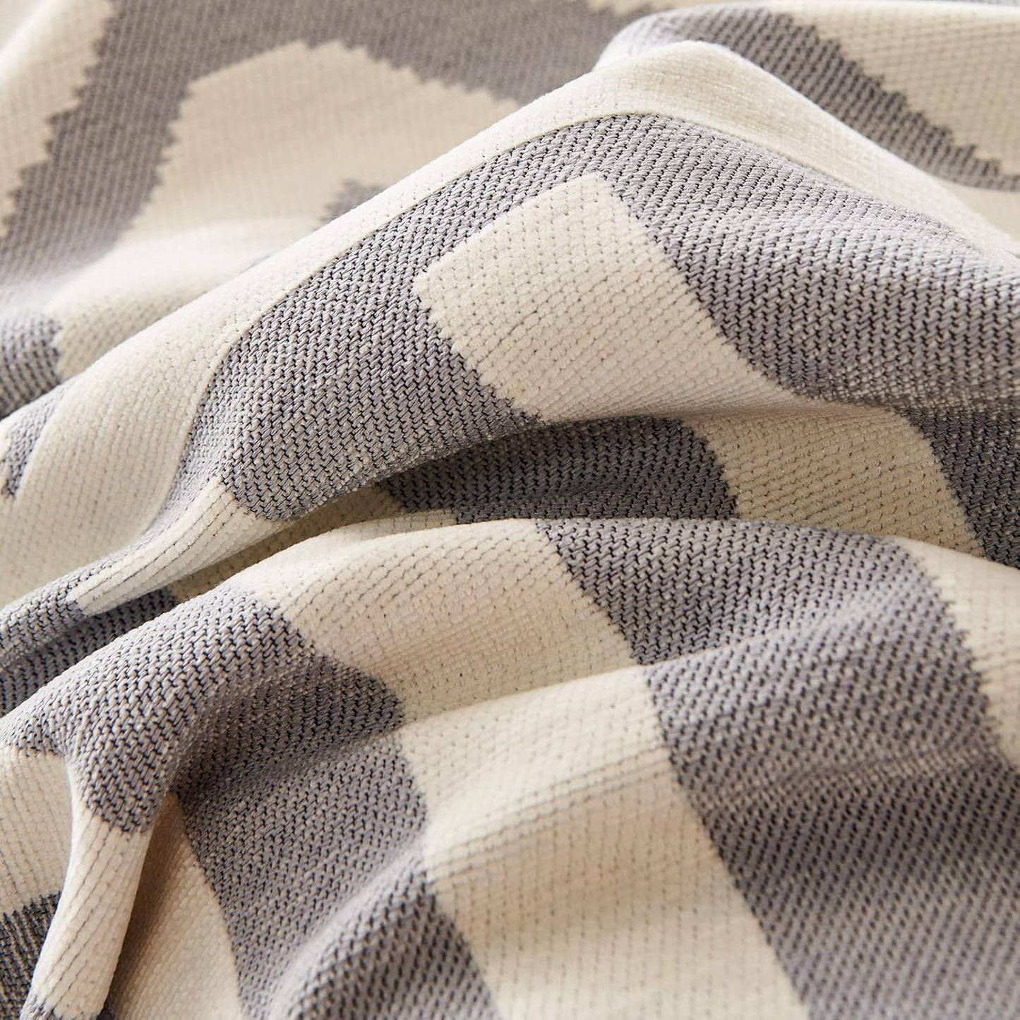 STACYPIK Boho Grey Sofa Cover Furniture Protector Couch Soft with Tassels for Kids Jacquard Triangle Couch Cover for Loveseat Cover Reversible Non Slip Sofa Cover Pets Dogs Friendly Home Decor-71X71IN