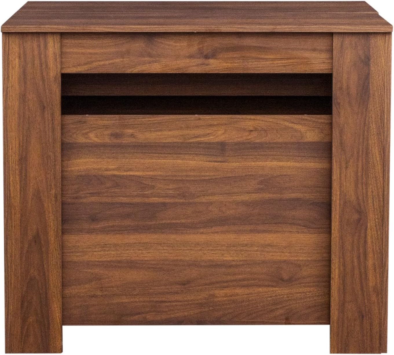 KEIKI 20”-118.5”L Extendable Foldable Dining Room Table for 1-10 People, Wood Modern Rustic Rectangle Expandable Kitchen Living Meeting Room Furniture, 6 Tabletop Length Options, Walnut