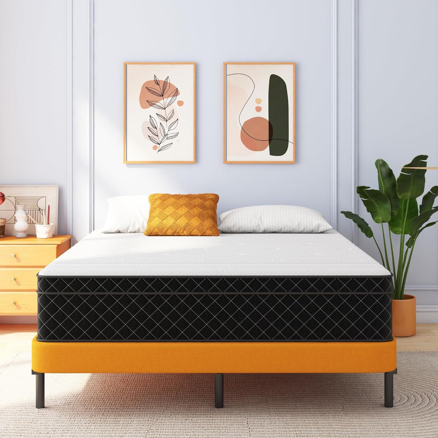 Full Mattress, 12 Inch Full Size Mattress Bed in a Box,Memory Foam & Pocket Springs, Medium Feel, Cool Sleep & Pressure Relief, 120-Night Trial