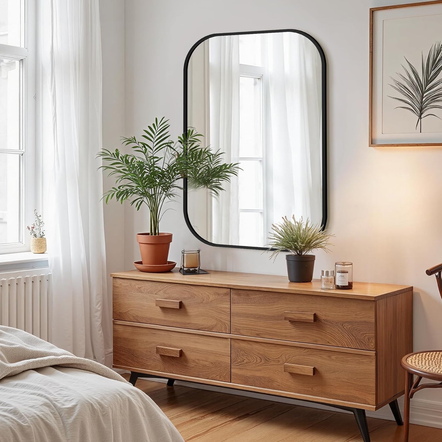 Bathroom Mirrors for Over Sink, 24x36 Black Vanity Mirror for Bathroom Sink, HD Shatterproof Squircle Wall Mirror for Bathroom Washroom Lavatory Restroom Metal Frame