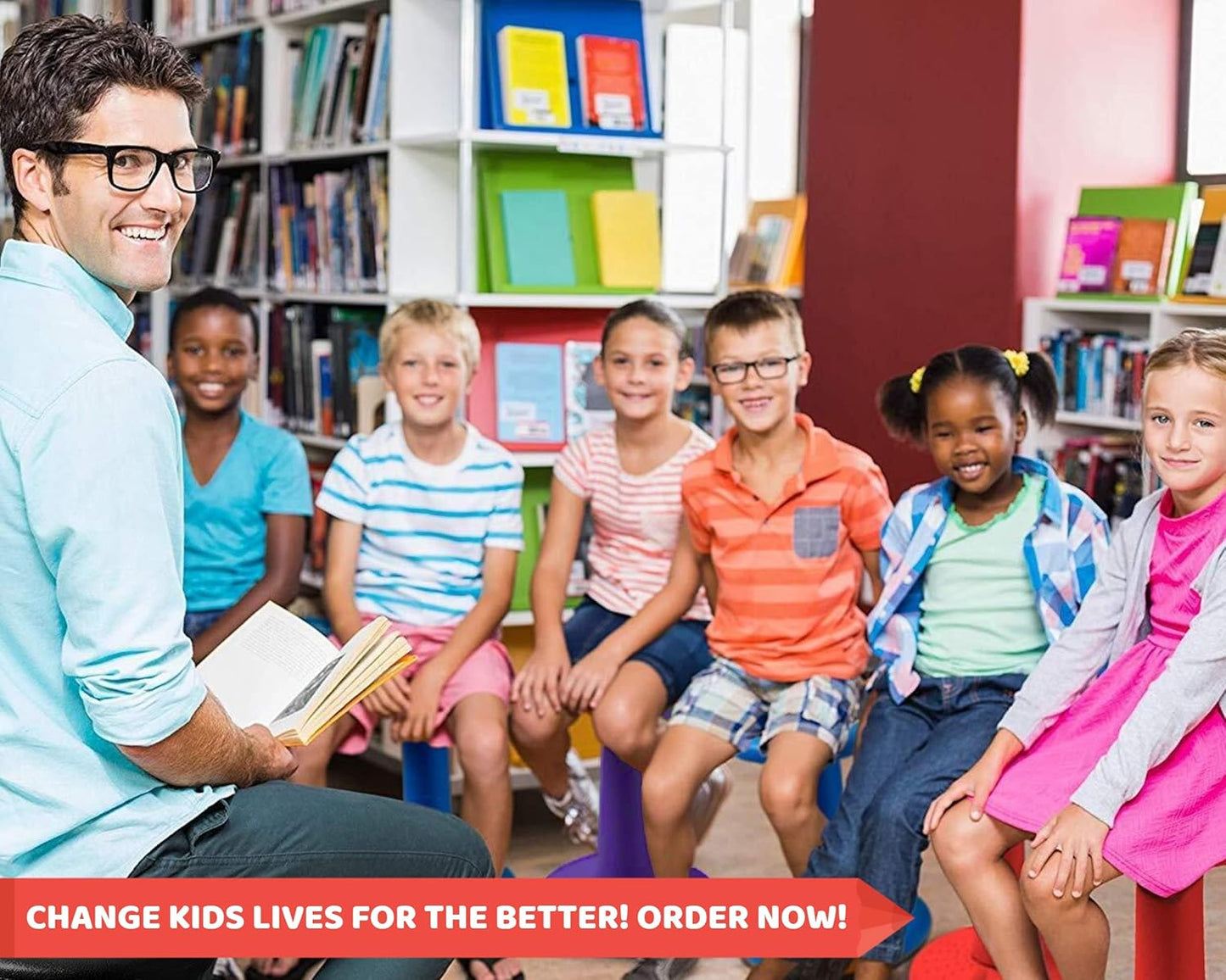 ActiveChairs Kids Wobble Chair, Flexible Elementary Classroom Seating, Improves Focus, Posture and Helps ADHD/ADD, Sensory Desk Chairs, Pre-Teen 17.75" Active Fidget Chairs, Ages 7-12, Purple