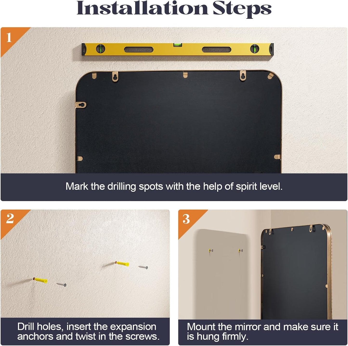 30"x36" Antique Brass Mirror with Beaded Frame for Bathroom, Champagne Bronze Mirrors for Bathroom, Antique Brass Metal Frame Wall Mirrors, Gold Beaded Mirror for Vanity Ornate Bedroom