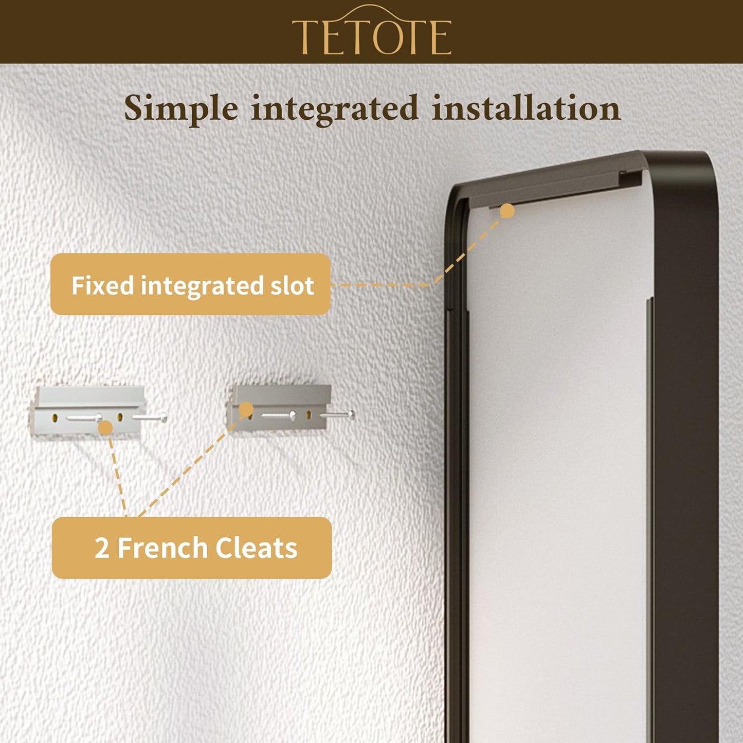 TETOTE Black Mirror 40 x 30 Matte Black Metal Framed Vanity Mirror, Tempered Glass, Wall Mounted for Bathroom, Entryway, Bedroom, Living Room(Horizontal/Vertical)