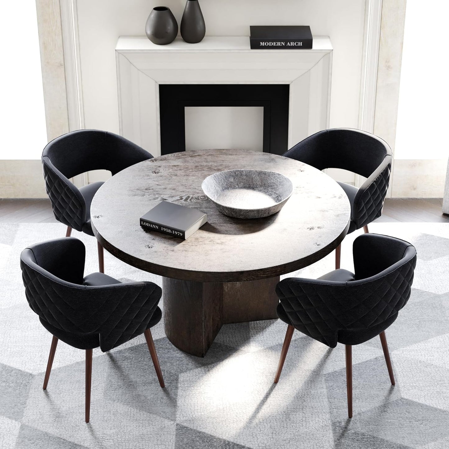 Ottomanson Dining Chair, Set of 2, Palermos Black