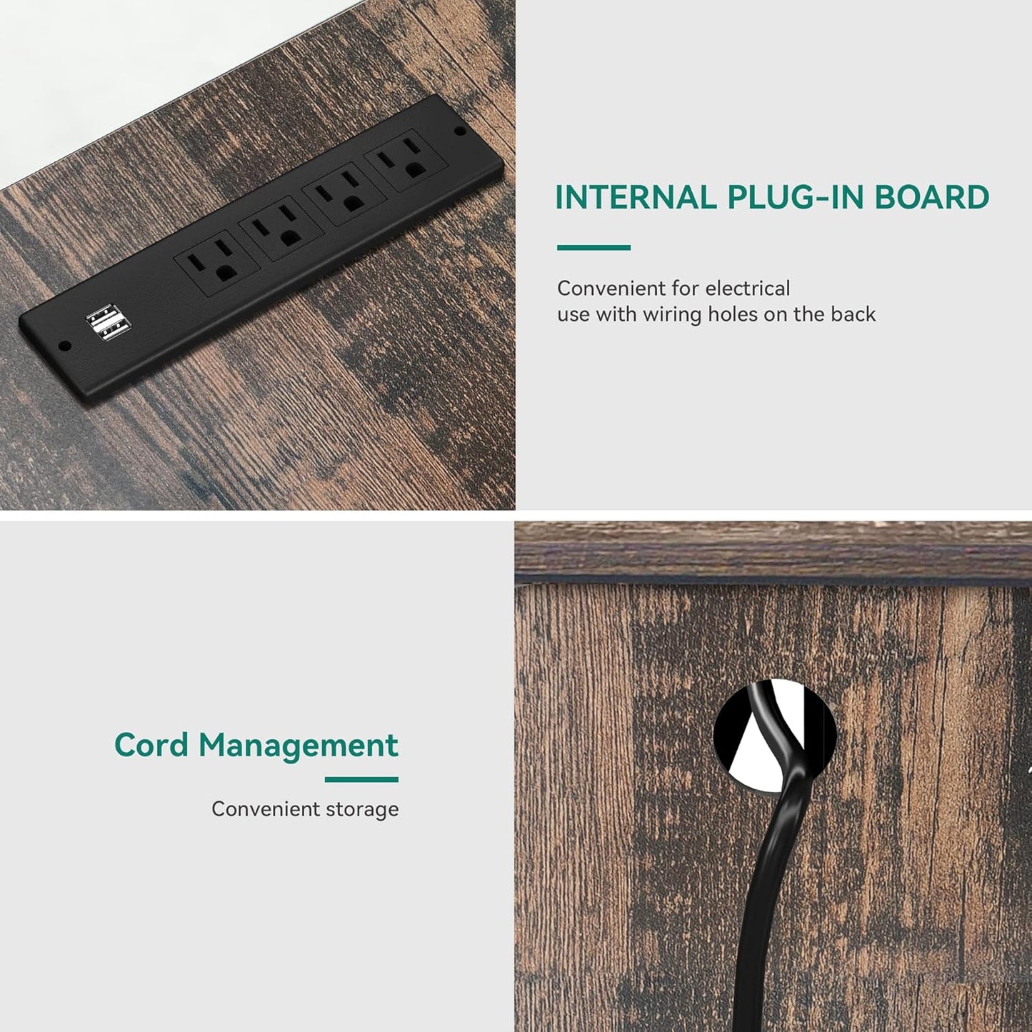 YITAHOME TV Stand for 75/80 Inch TV, Entertainment Center, TV Cabinet with Drawers and Power Outlet, Dark Rustic Oak TV Console for Living Room Furniture (70 Inch Lenght 30 Inch High)