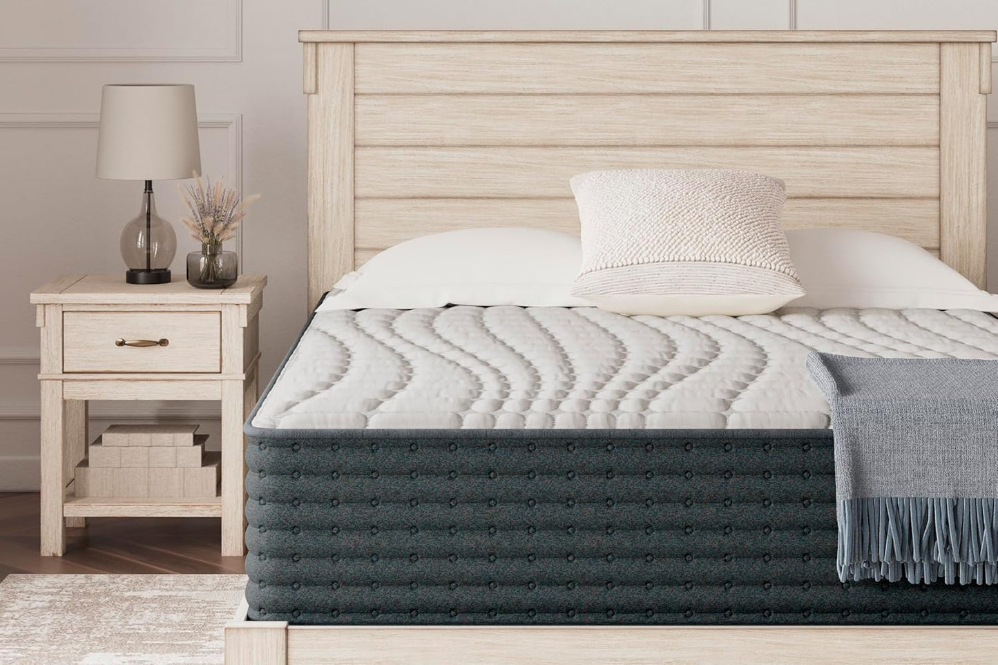 Signature Design by Ashley Hybrid 1300 13 Inch Plush Gel Memory Foam Mattress with Edge Support for Pressure Relief, Full, Fiberglass Free, Mattress in A Box