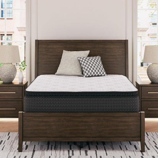 Signature Design by Ashley Limited Edition Pillow Top 13 " Pillow Top Hybrid Mattress with Gel Memory Foam and Edge Support for Cool Sleep and Pressure Relief, Full, Fiberglass Free, Mattress In A Box