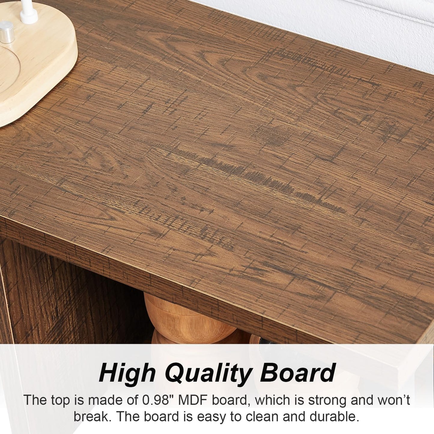 HOMISSUE 6 Cube Storage Organizer Shelf, Rustic Short Bookshelf with 3 Storage Bins, Industrial Horizontal Bookshelf with Metal Frame, Low and Wide Cube Bookcase for Living Room and Office, Brown