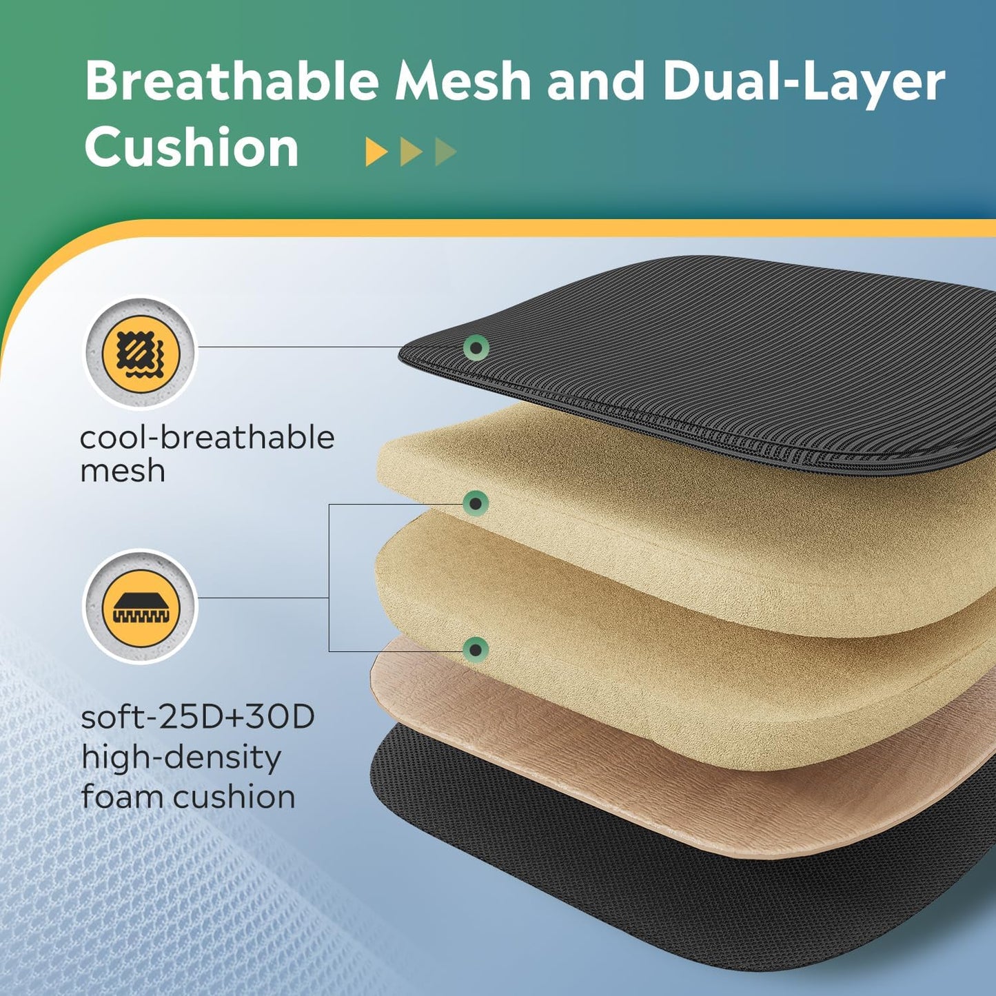 DEVAISE Office Chair, Breathable Black Mesh Elegance with Ergonomic Comfort for Professionals & Gamers