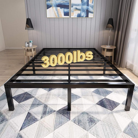 45MinST 18 Inch Platform Bed Frame/Easy Assembly Mattress Foundation / 3000lbs Heavy Duty Steel Slat/Noise Free/No Box Spring Needed,Full