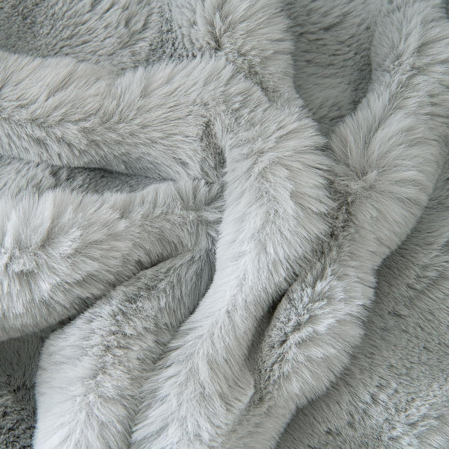 VM VOUGEMARKET Soft Warm Faux Fur Sofa Cover Thick Shaggy Fuzzy Sectional Couch Cover Plush Furniture Cover Fluffy Sectional Sofa Slipcover for Couch Sofa Bed(Grey,71" x 134")