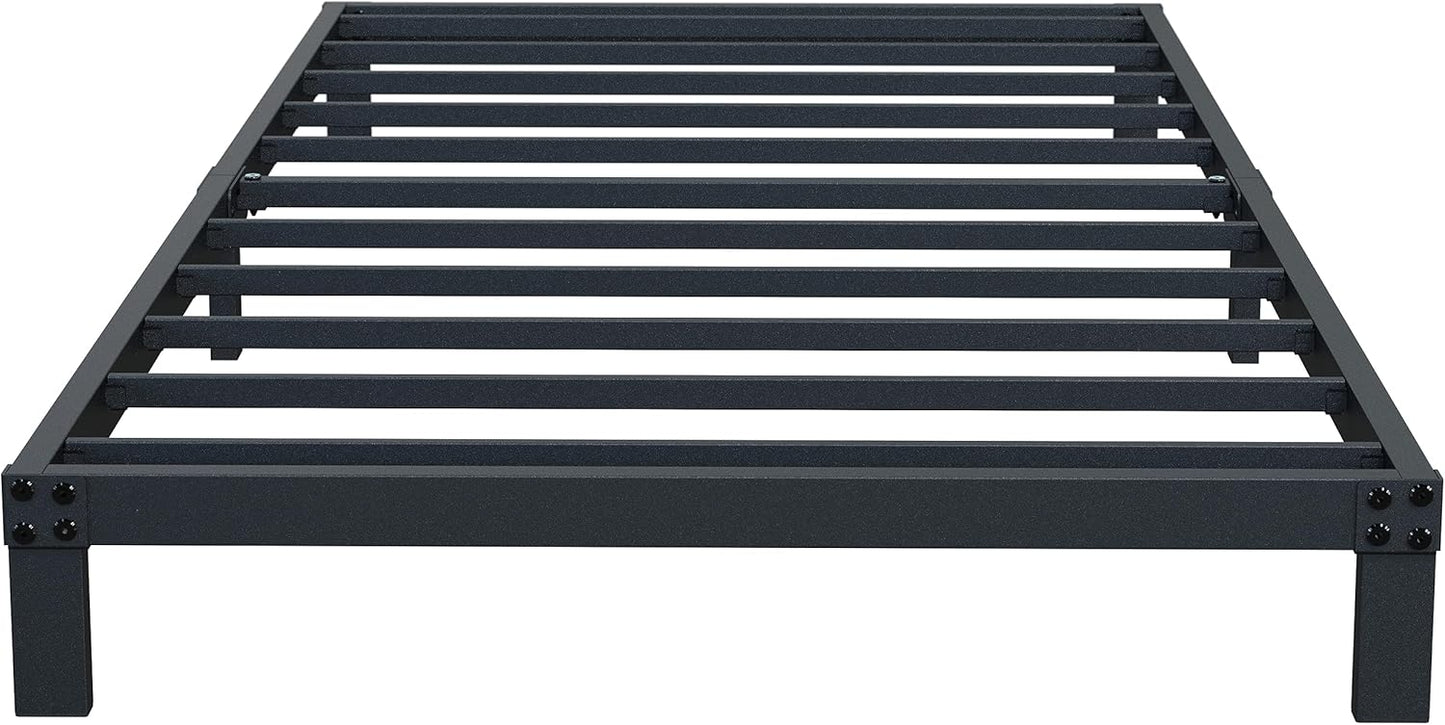 7 Inch Twin Bed Frames No Box Spring Need, Low Profile Metal Platform Twin Size Bed Frame, Heavy Duty Support Bedframes Twin, Easy Assembly