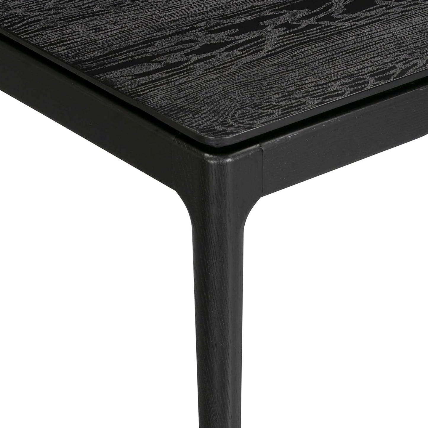 NTC Mingle Modern Wooden Rectangle Desk Table with Hidden Drawer – Waterproof & Heat Resistant, Burnt Black