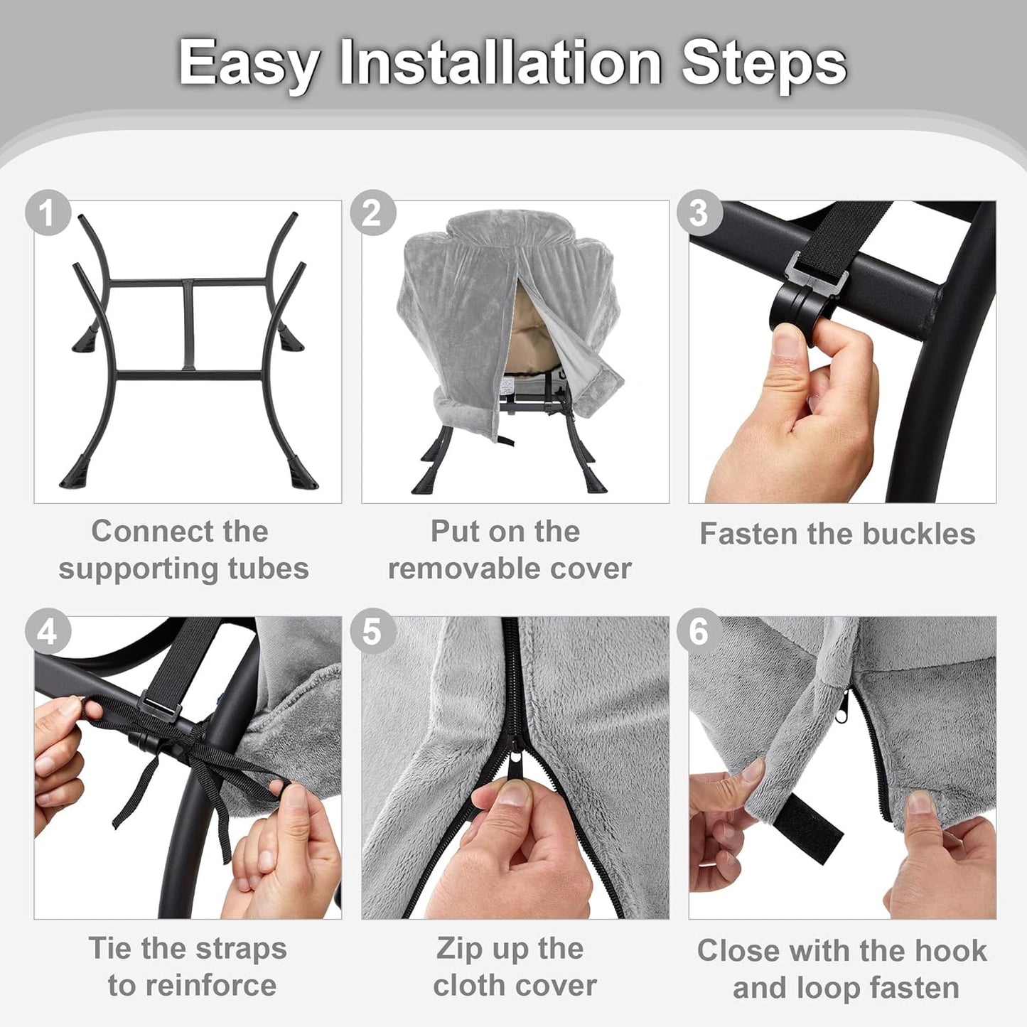 Fabric Lazy Chair for Adults, Oversized Upholstered Sofa Chair, Plush Comfy Lounge Chair with Large Side Storage Pocket, Thick Padded Reading Chair for Living Room, Bedroom, Dorm, Light Gray