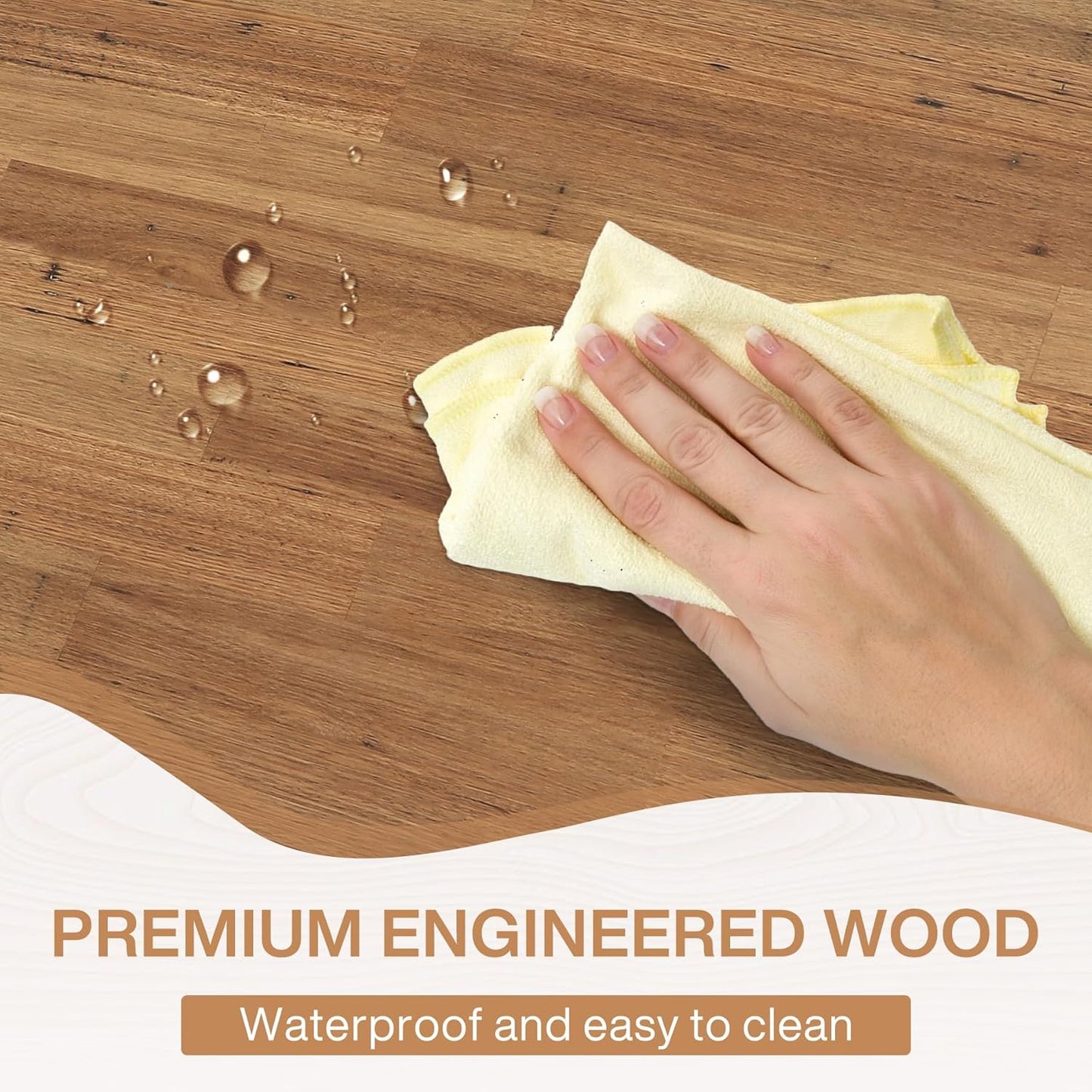 Tribesigns Farmhouse Dining Table for 6 People, 70.8-Inch Rectangular Wood Dining Table, Rustic Kitchen Table with Heavy Duty Metal Legs for Dining Room (Light Brown, 70.8 Inch)