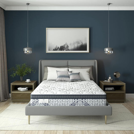 Kingsdown Firm Euro Pillow Top Hybrid Twin XL Mattress Cooling Gel Memory Foam Layer Multi-Layered Motion Isolation Cool Sleep Quilted Top Luxury Mattresses, 15-inch, Passions Engleson