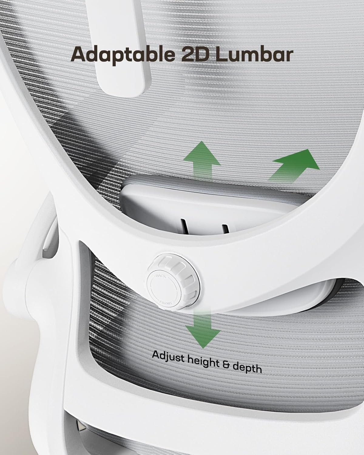 Marsail Ergonomic Office Chair: Office Computer Desk Chair with High Back Mesh and Adjustable Lumbar Support Rolling Work Swivel Task Chairs with Wheel 3D Armrests and Headrest