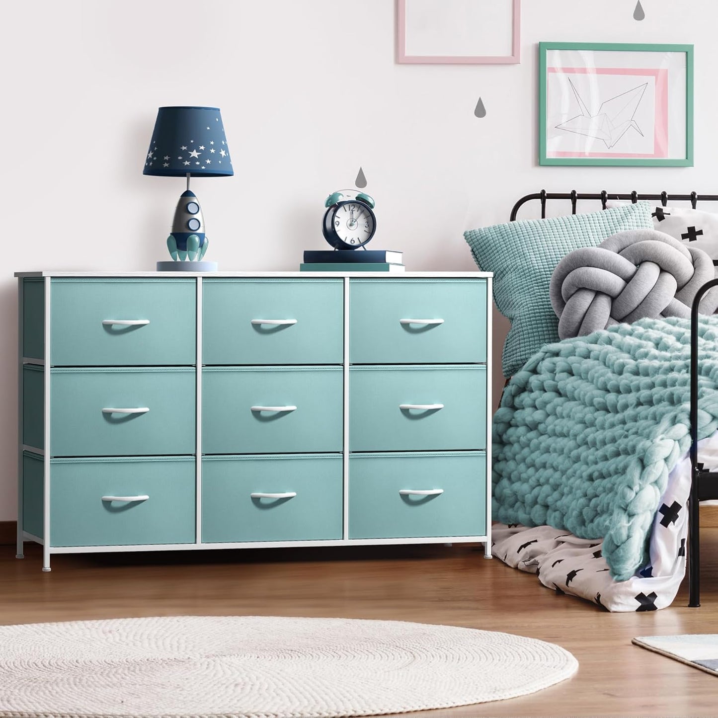 Sorbus Kids Dresser with 9 Drawers - Storage Unit Organizer Chest for Clothes - Bedroom, Kids Room, Nursery, & Closet