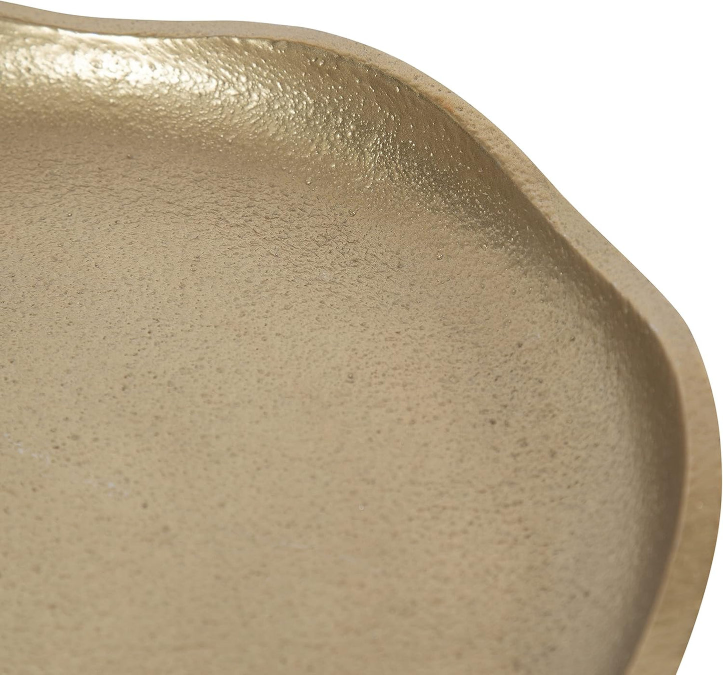 Kate and Laurel Alessia Modern Decorative Metal Drink Table; 8 x 8 x 22; Gold; Stunning Cast Aluminum Pedestal Plant Stand with Rough Texture and Deckled Edge