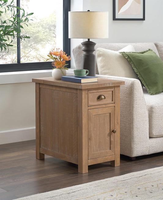 Martin Svensson Home Monterey Chairside Table with Power, Driftwood