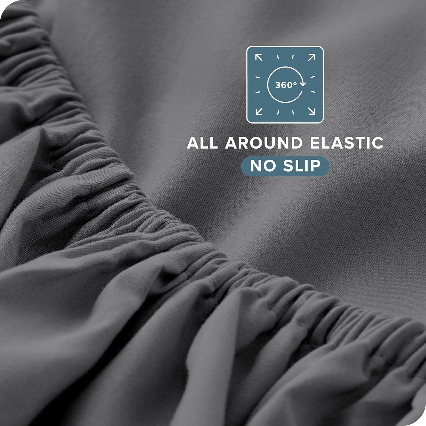 Bare Home Full XL Sheet Set - Luxury 1800 Ultra-Soft Microfiber Full Extra Long Bed Sheets - Double Brushed - Deep Pockets - Easy Fit - 4 Piece Set - Bedding Sheets & Pillowcases (Full XL, Grey)