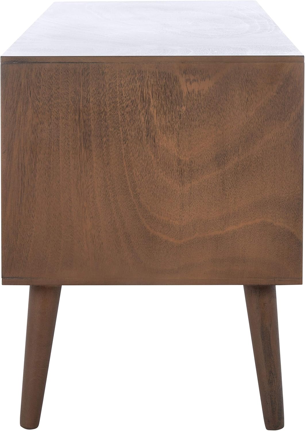 SAFAVIEH Sorrel TV Stand for up to 55" Flatscreen – Brown, 2 Doors with Interior Storage, 2 Open Shelves, Entertainment Media Console (MED5701C)