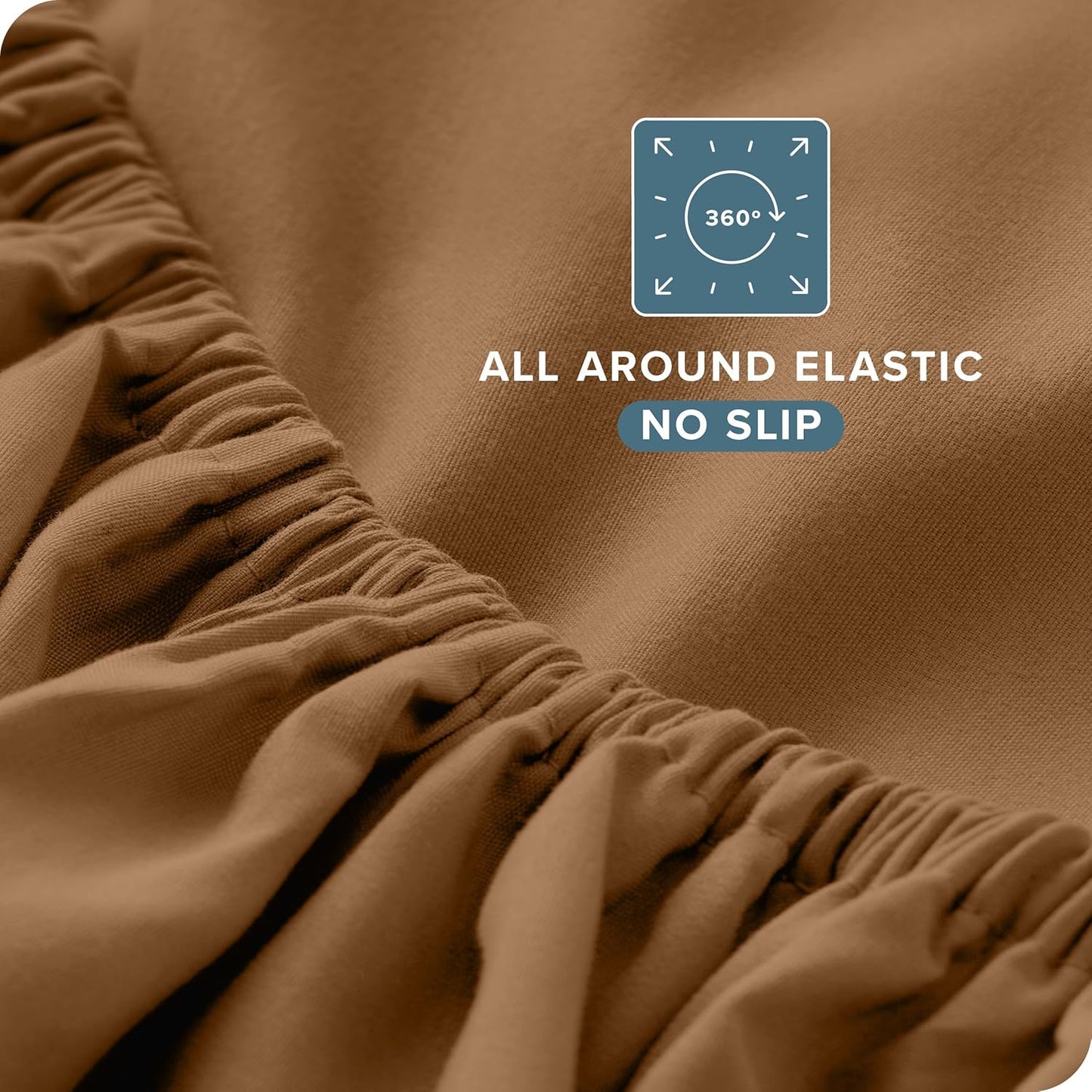 Bare Home Twin Sheet Set - 1800 Ultra-Soft Microfiber Bed Sheets - Double Brushed - Deep Pockets - Easy Fit - Extra Soft - 3 Piece Set - Bedding Sheets & Pillowcases (Twin, Caramel)