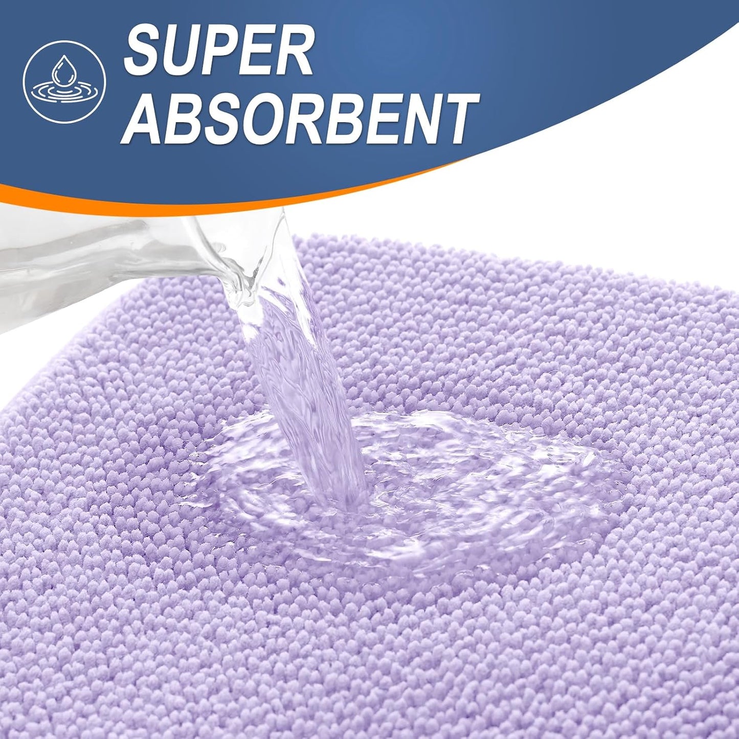 OLANLY Thick Memory Foam Bath Mat Rug 30x20, Extra Soft Absorbent Bathroom Rug, Quick Dry Bath Mats, Non-Slip, Machine Washable Carpet for Bathroom, Tub and Shower, Home Decor Accessories, Lavender