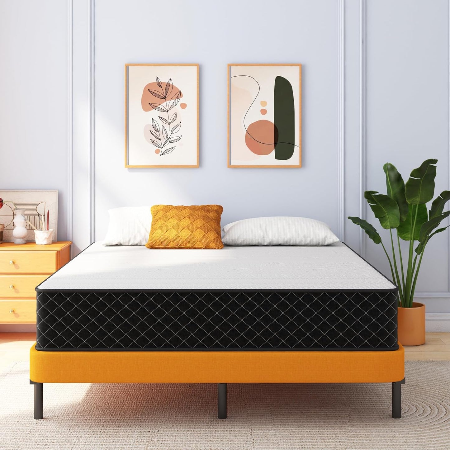 Double Mattress, 10 Inch Hybrid Memory Foam Full Size Mattress, Full Bed Mattres in a Box Pressure Relief & Firm Mattresses,Double Size Matress