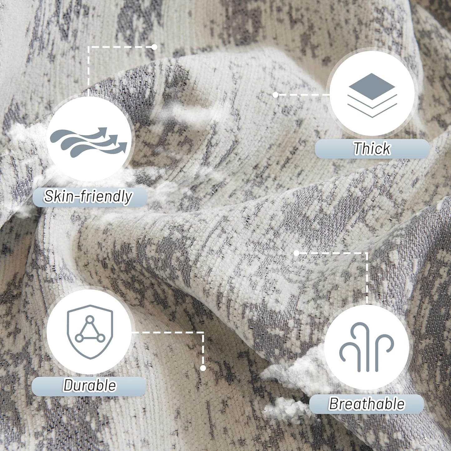 MYSKY HOME Couch Cover for Sectional Sofa Set - Washable Pet Couch Cover, 3 Cushion, Chenille, Multi-Use, 71" X134"