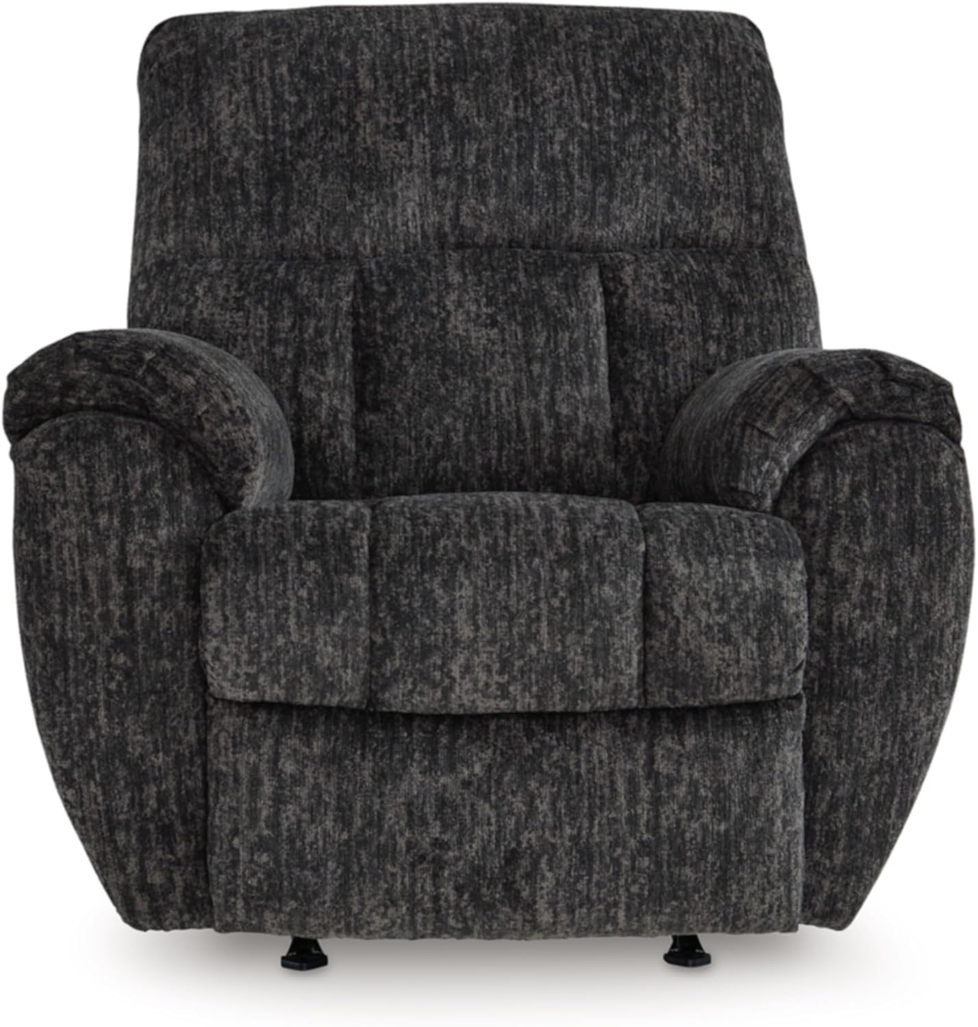 Signature Design by Ashley Rampant Casual Manual Rocker Recliner with Pillow-Top Arms, Gray