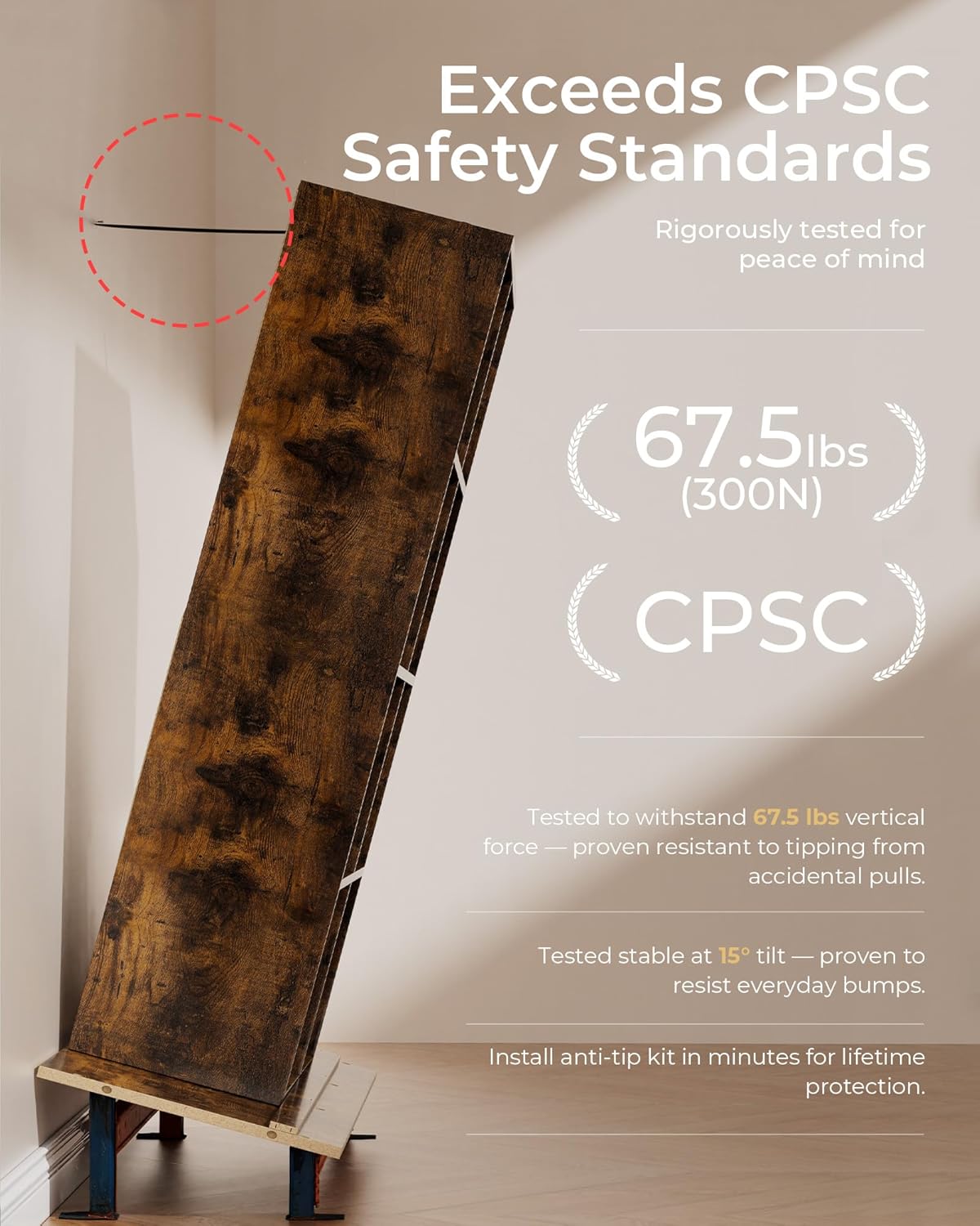 GTPLAYER 8-Cube Storage Organizer, Fits 11" Bins, Vertical or Horizontal Use, Opening Bookshelf, Partial Back Panels, Stackable Design Bookcase, for Living Room, Media Console, Hallway, Rustic Brown